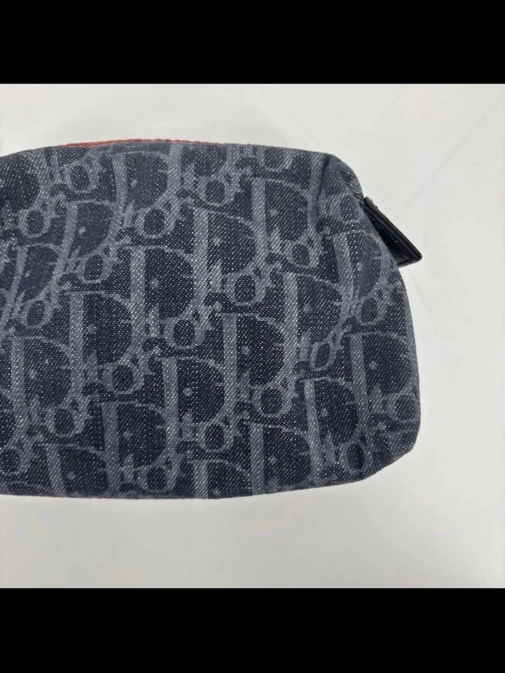 Dior Navy and Gray Monogram Cosmetic Pouch